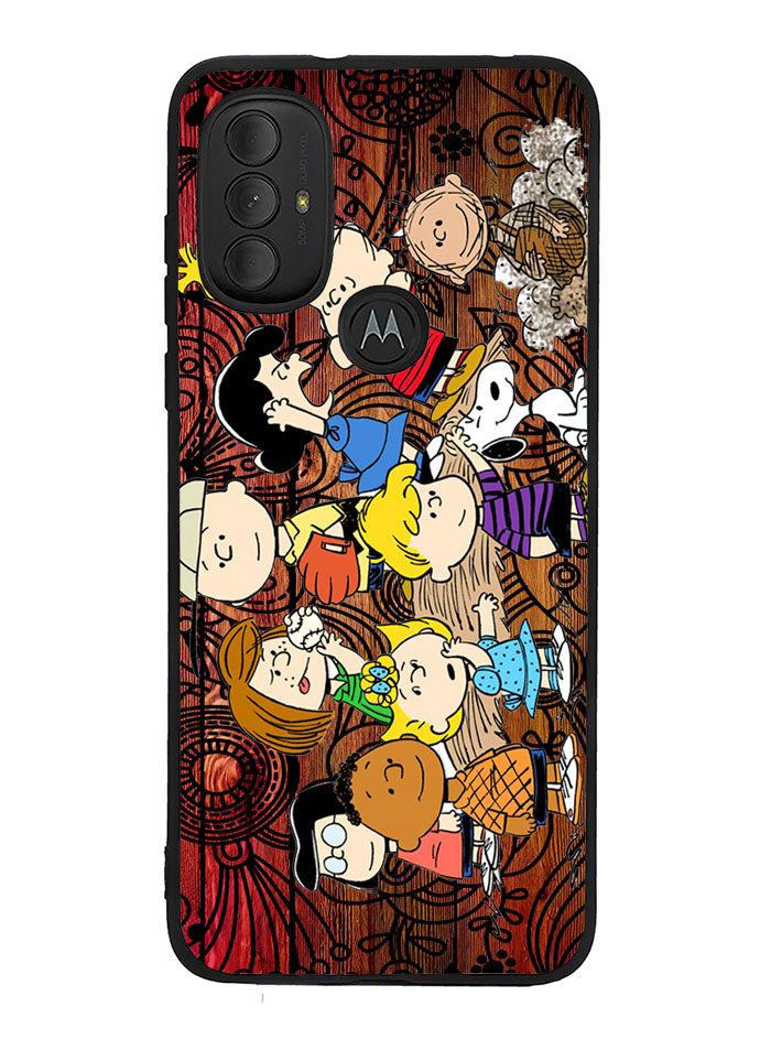 Peanuts In Background Wood Art Motorola Moto G Pure 2021 , Moto G Power 2022 Case