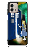 Alice Wonderland On Tardis Motorola Moto G Stylus 5G 2023 Case