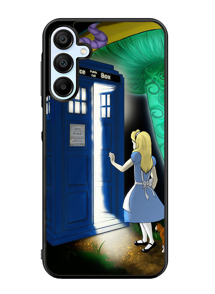 Alice Wonderland On Tardis Samsung Galaxy A15 5G Case