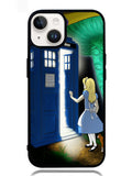 Alice Wonderland On Tardis iPhone 14 Case OV0231