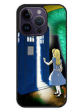 Alice Wonderland On Tardis iPhone 14 Pro Case OV0231