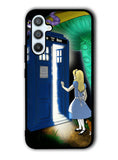 Alice Wonderland On Tardis Samsung Galaxy A54 5G Case