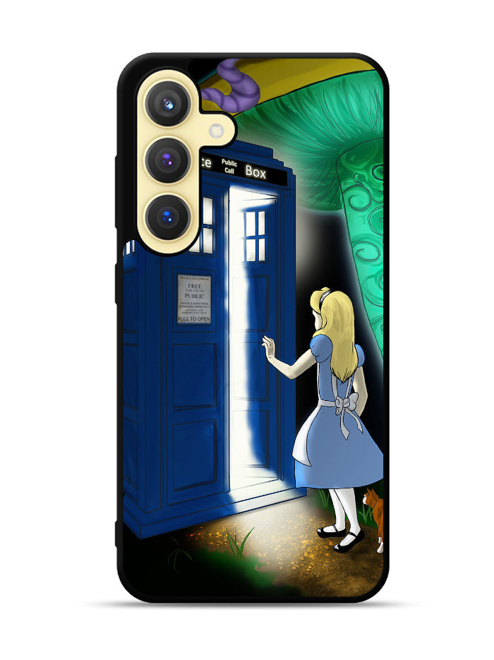 Alice Wonderland On Tardis Samsung Galaxy S24 Plus 5G , Samsung Galaxy S24+ 5G Case