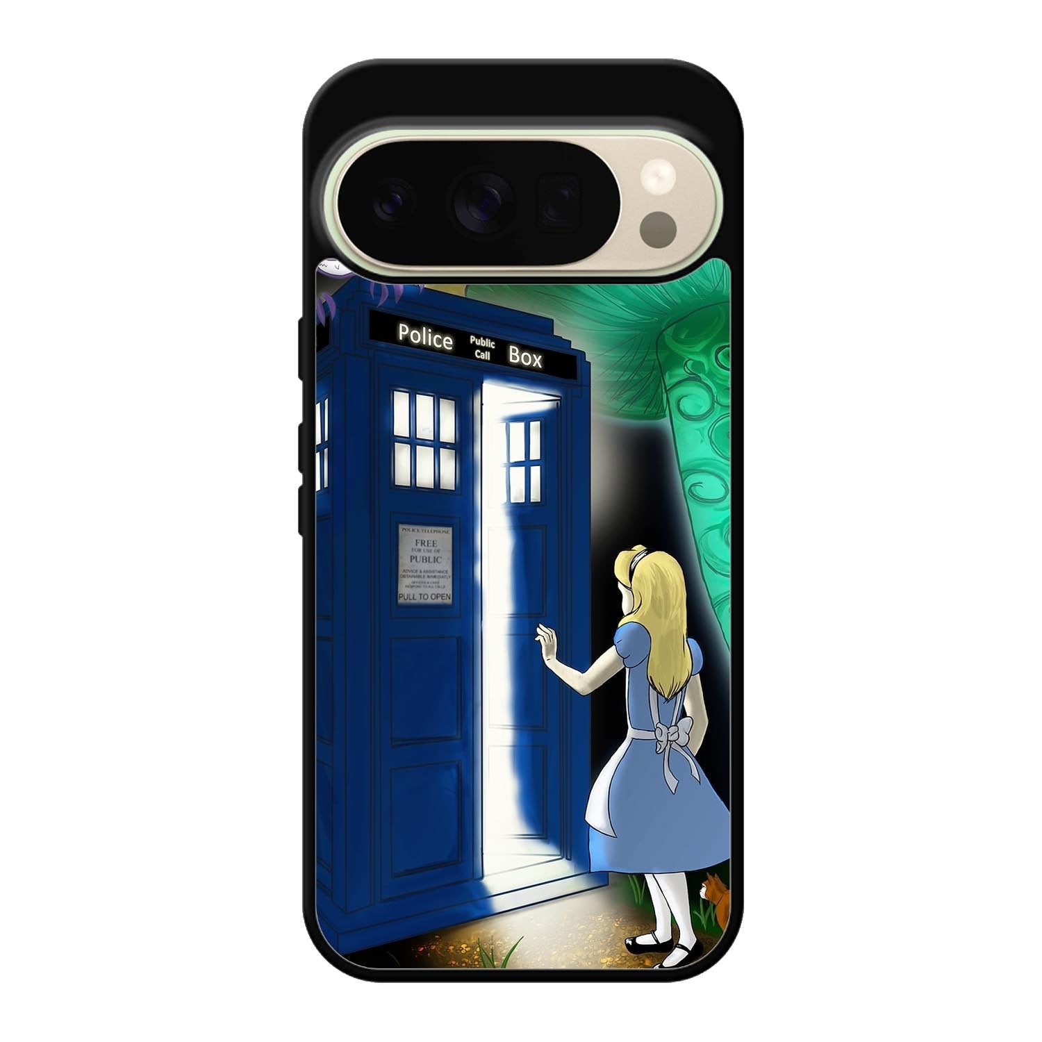 Alice Wonderland On Tardis Google Pixel 10 Pro Case