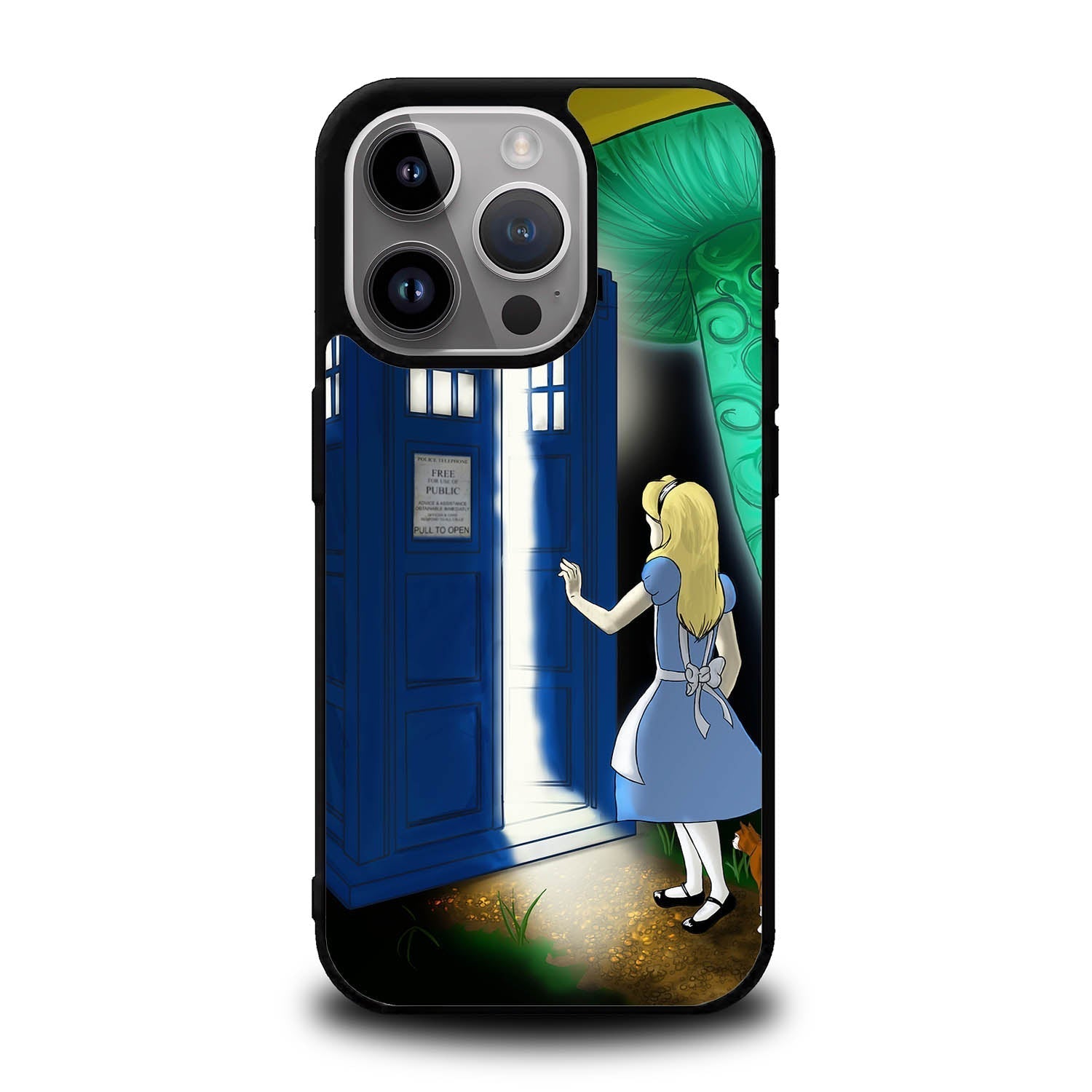 Alice Wonderland On Tardis iPhone 15 Pro Case OV0231