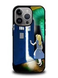 Alice Wonderland On Tardis iPhone 15 Pro Case