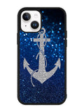 Blue Glitters Anchor iPhone 14 Case QC0234