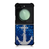 Blue Glitters Anchor Samsung Galaxy Z Flip 6 5G 2024 Case OV0234