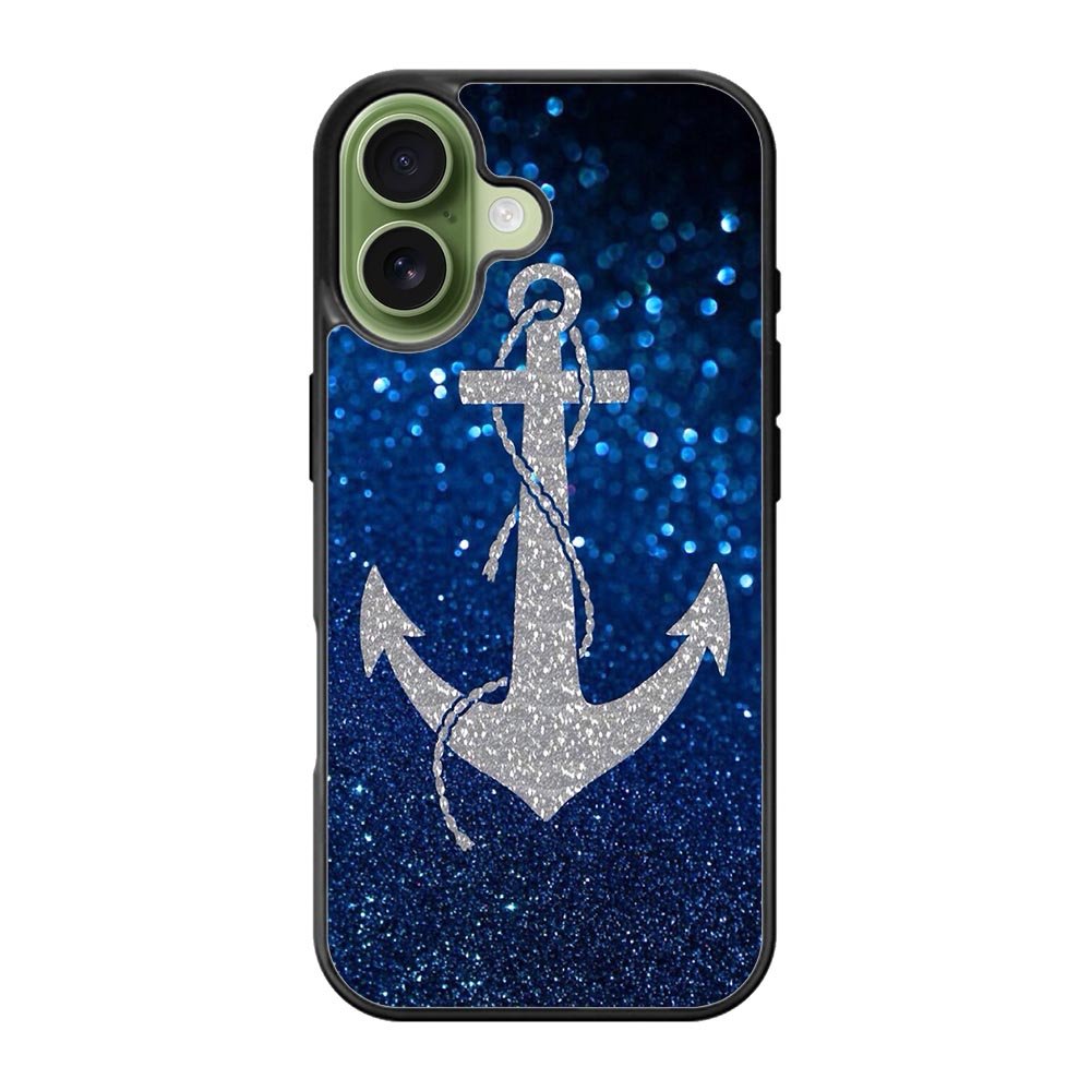 Blue Glitters Anchor iPhone 17 Case OV0234