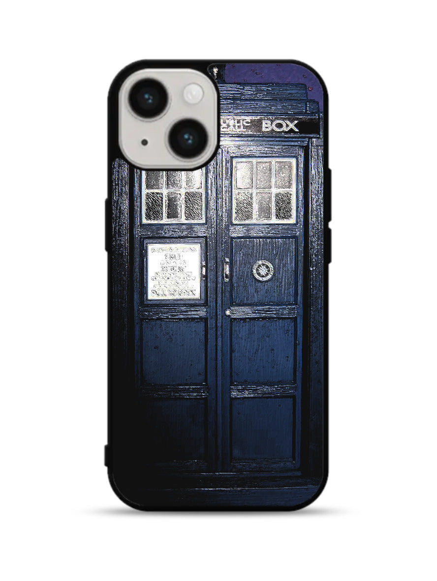 Dark Blue Tardis Doctor Who Toy iPhone 15 Plus Case