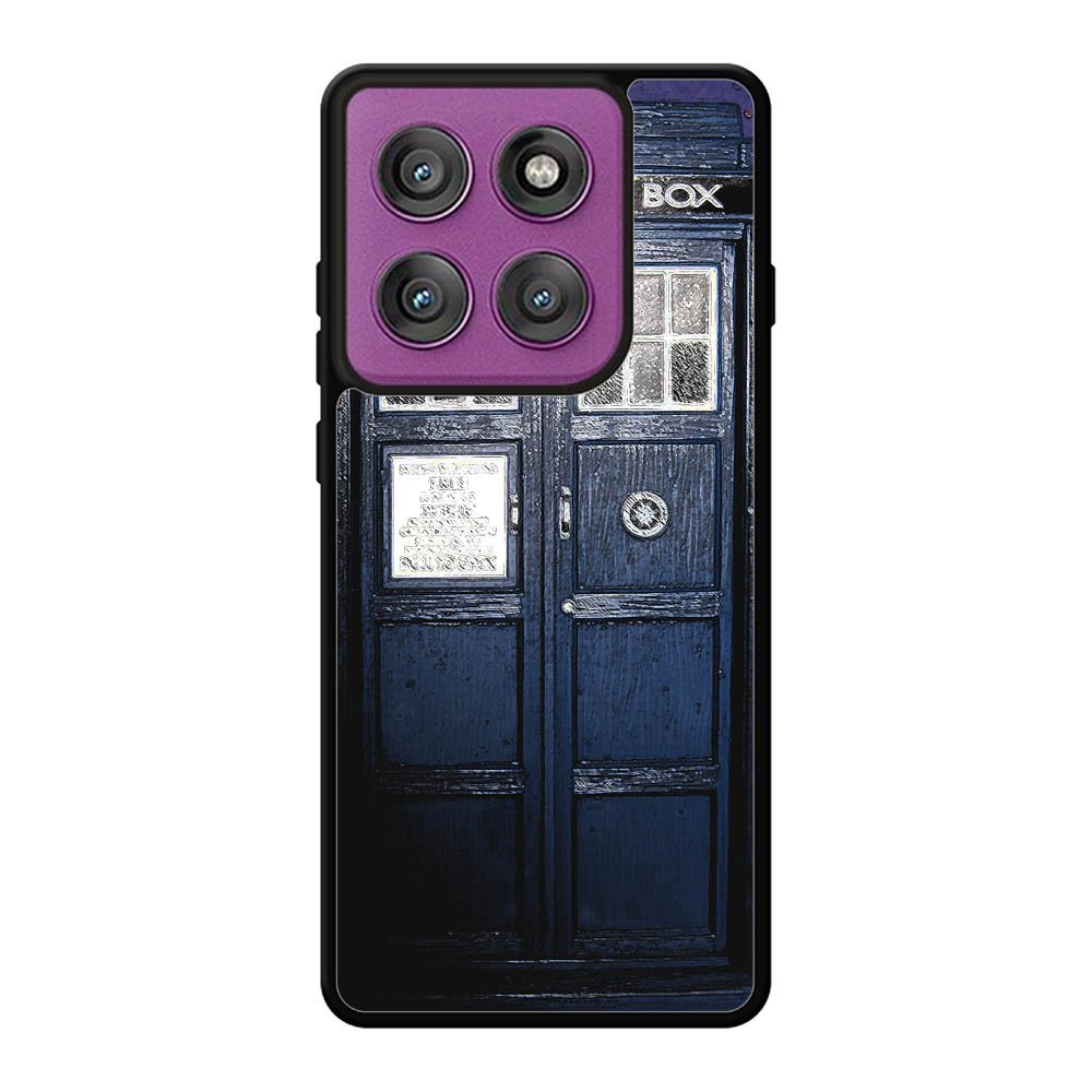 Dark Blue Tardis Doctor Who Toy Motorola Moto Edge 60 Pro Case