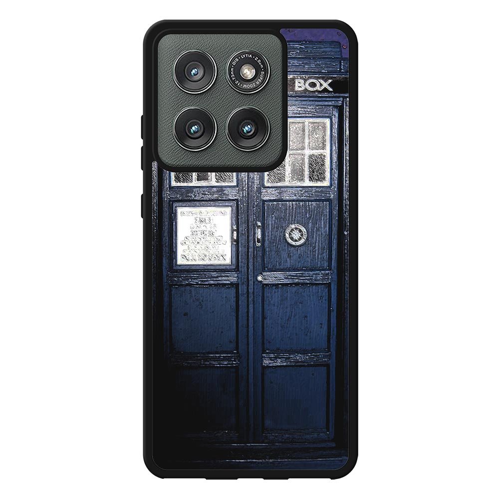 Dark Blue Tardis Doctor Who Toy Motorola Moto Edge 2025 Case