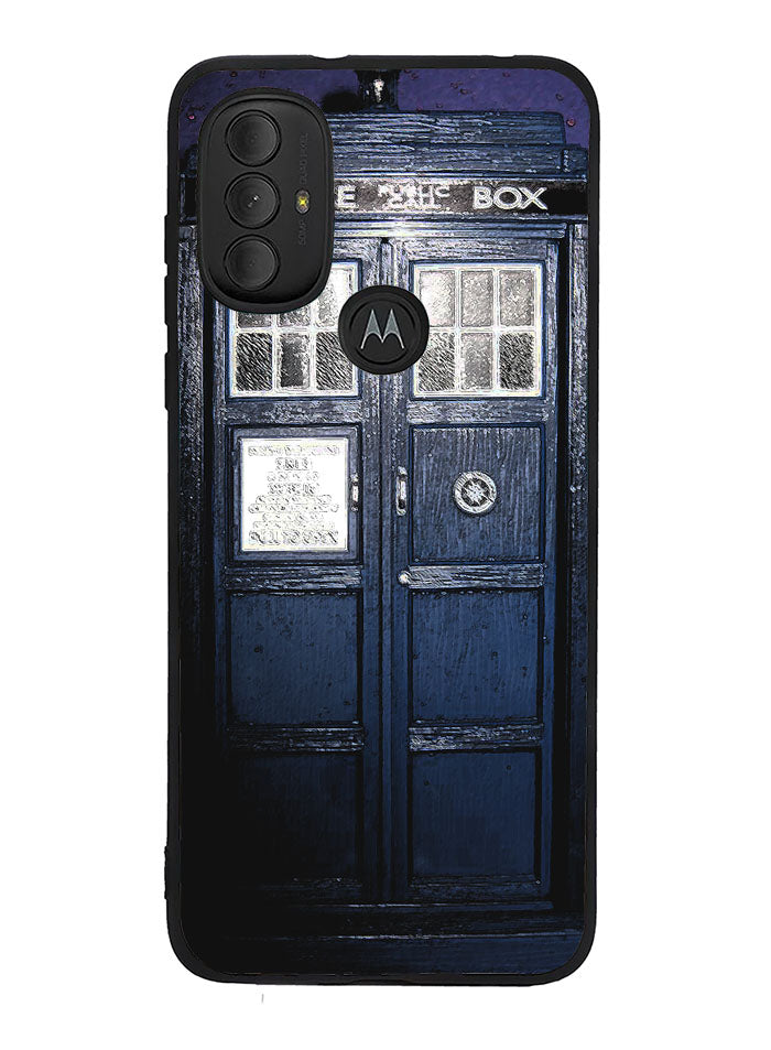 Dark Blue Tardis Doctor Who Toy Motorola Moto G Pure 2021 , Moto G Power 2022 Case