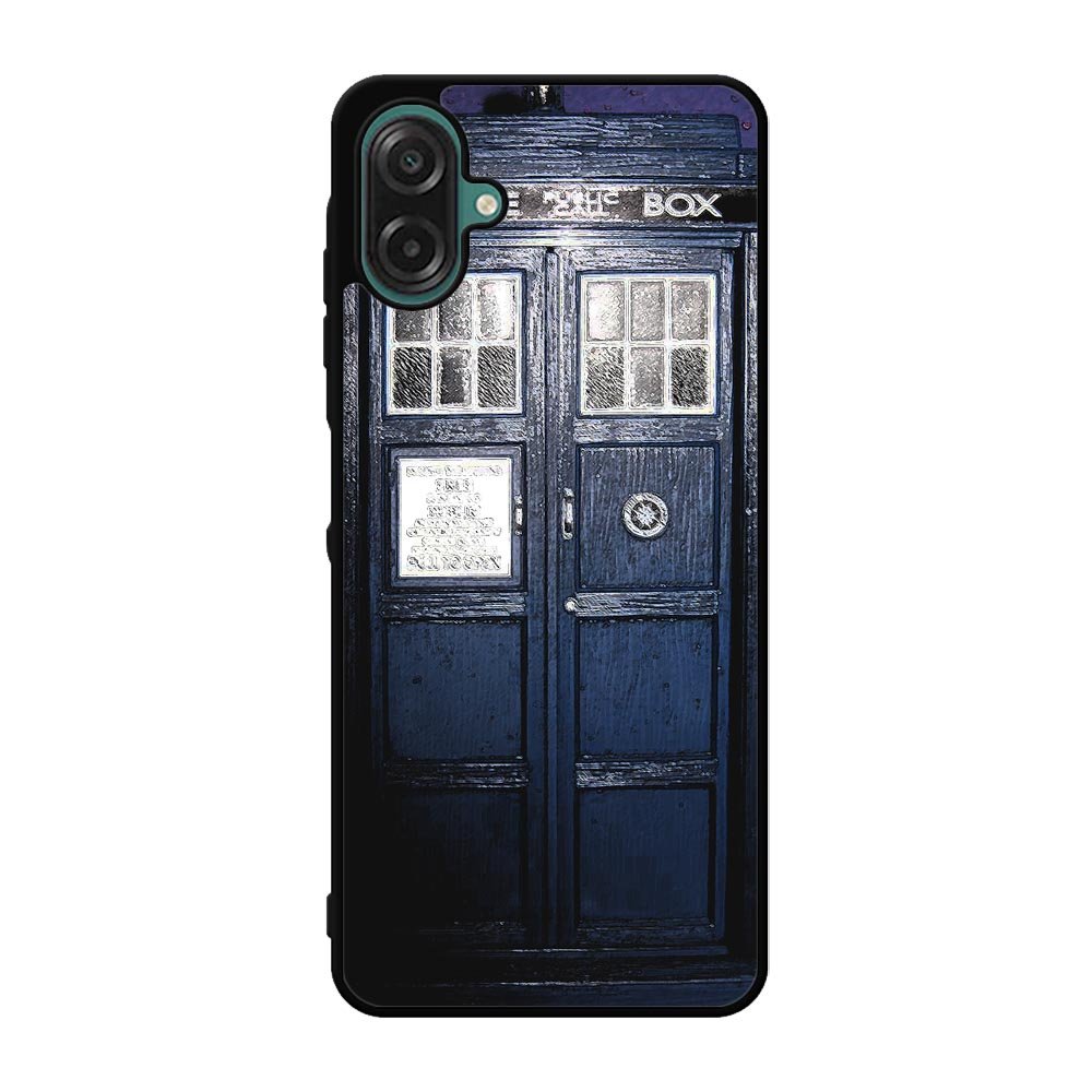 Dark Blue Tardis Doctor Who Toy Samsung Galaxy A07 Case