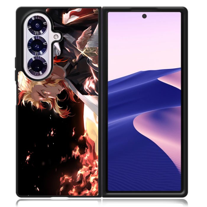 Flame Pillar Rengoku Kyoujurou Samsung Galaxy Z Fold 7 Case OV0318