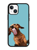 The funny thing is the dog on the glass iPhone 14 Plus Case QC0333