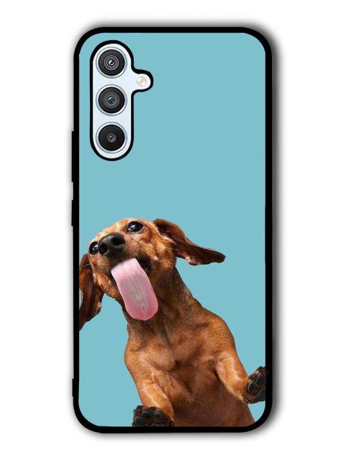 The funny thing is the dog on the glass Samsung Galaxy A14 5G Case QC0333