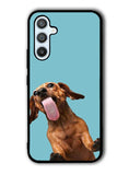 The funny thing is the dog on the glass Samsung Galaxy A14 5G Case QC0333