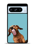 The funny thing is the dog on the glass Google Pixel 8 Pro Case QC0333