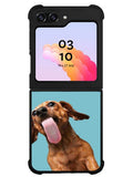 The funny thing is the dog on the glass Samsung Galaxy Z Flip 5 5G 2023 Case OV0333