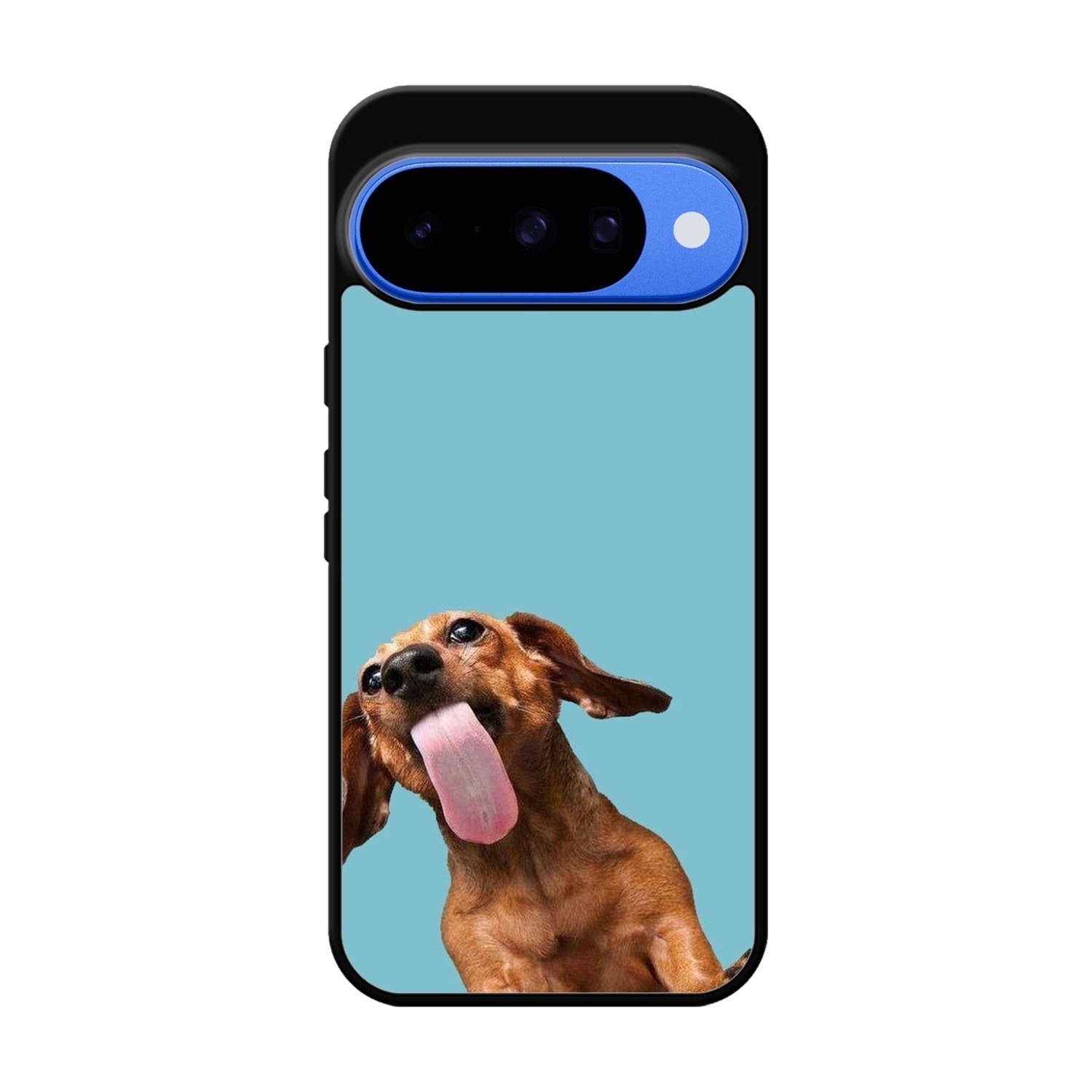 The funny thing is the dog on the glass Google Pixel 10 Case QC0333