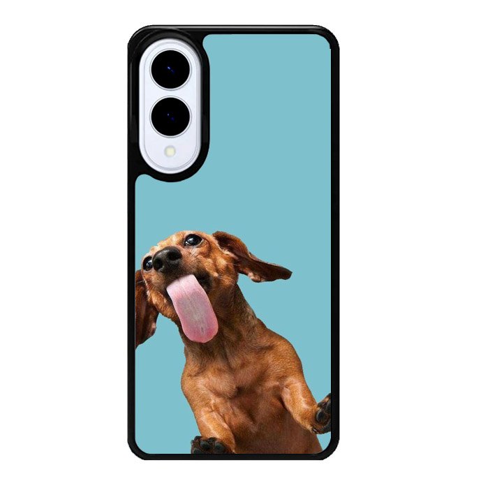 The funny thing is the dog on the glass Samsung Galaxy S25 Edge 5G Case OV0333