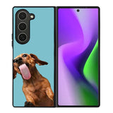 The funny thing is the dog on the glass Samsung Galaxy Z Fold 6 5G 2024 Case OV0333