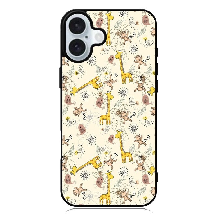Friends of monkeys and giraffes iPhone 16 Plus Case QC0336