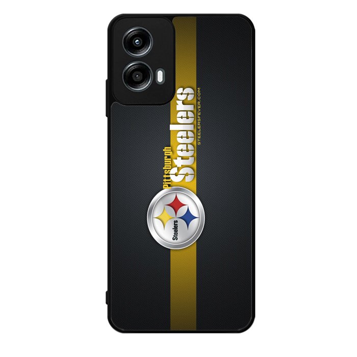 Pittsburgh Steelers Carbon Metal Motorola Moto G Play 2024 Case OV0341