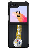 Pittsburgh Steelers Carbon Metal Samsung Galaxy Z Flip 5 5G 2023 Case OV0341