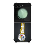 Pittsburgh Steelers Carbon Metal Samsung Galaxy Z Flip 6 5G 2024 Case OV0341