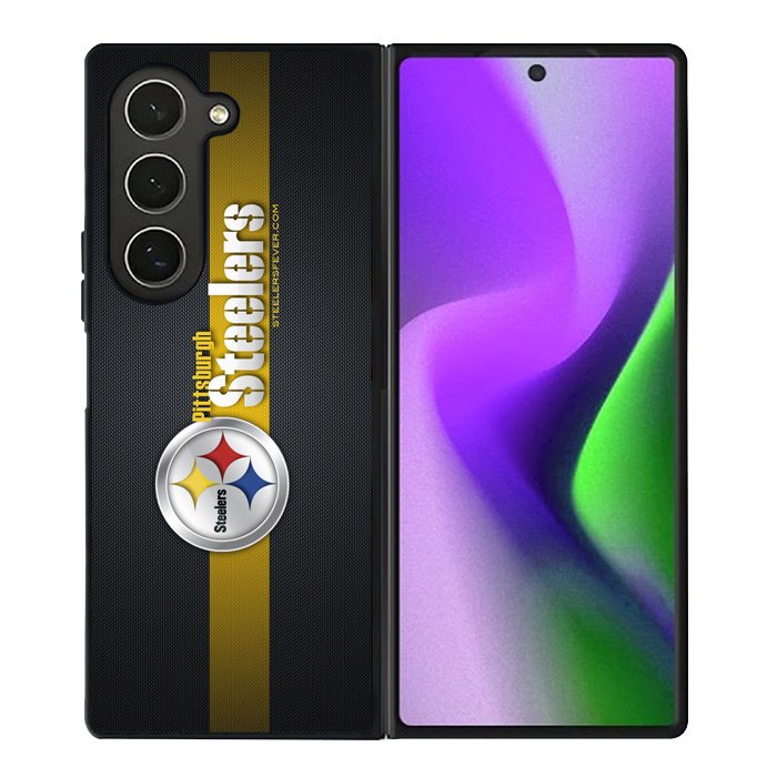 Pittsburgh Steelers Carbon Metal Samsung Galaxy Z Fold 6 5G 2024 Case OV0341