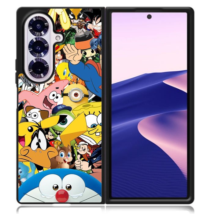 Cartoon All Character Samsung Galaxy Z Fold 7 Case OV0346