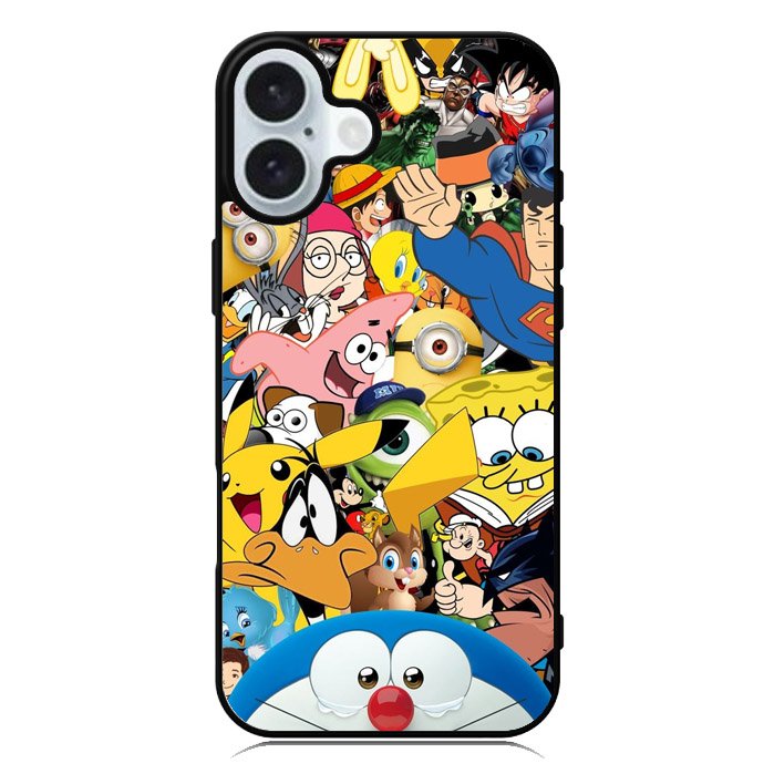 Cartoon All Character iPhone 16 Case QC0346