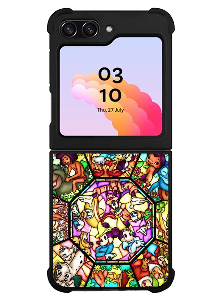 Disney characters stained glass Samsung Galaxy Z Flip 5 5G 2023 Case OV0358