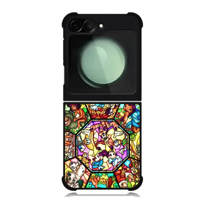 Disney characters stained glass Samsung Galaxy Z Flip 6 5G 2024 Case OV0358