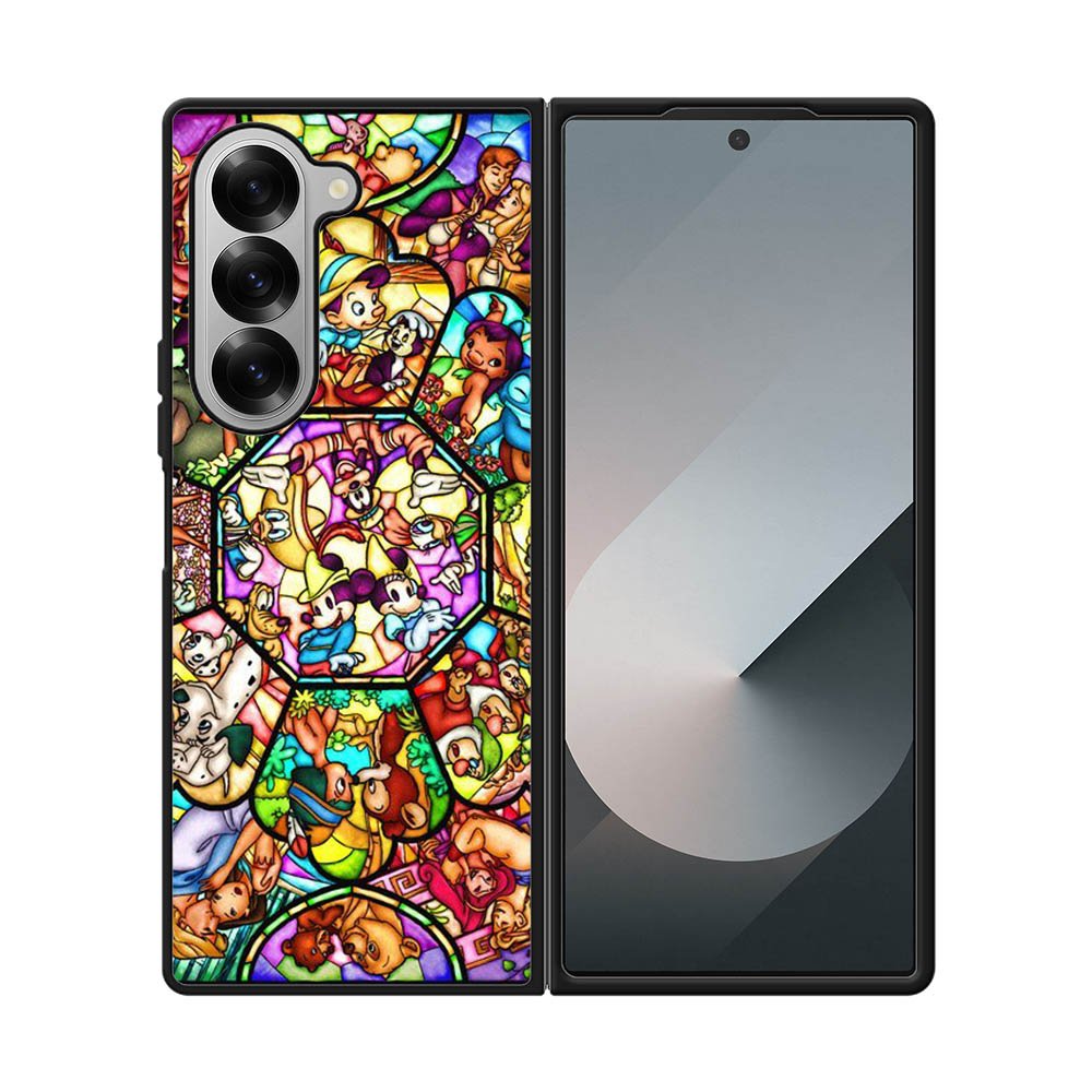 Disney characters stained glass Samsung Galaxy Z Fold 7 5G Case OV0358