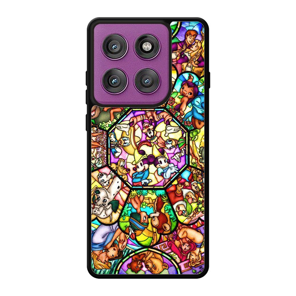 Disney characters stained glass Motorola Moto Edge 60 Pro Case OV0358