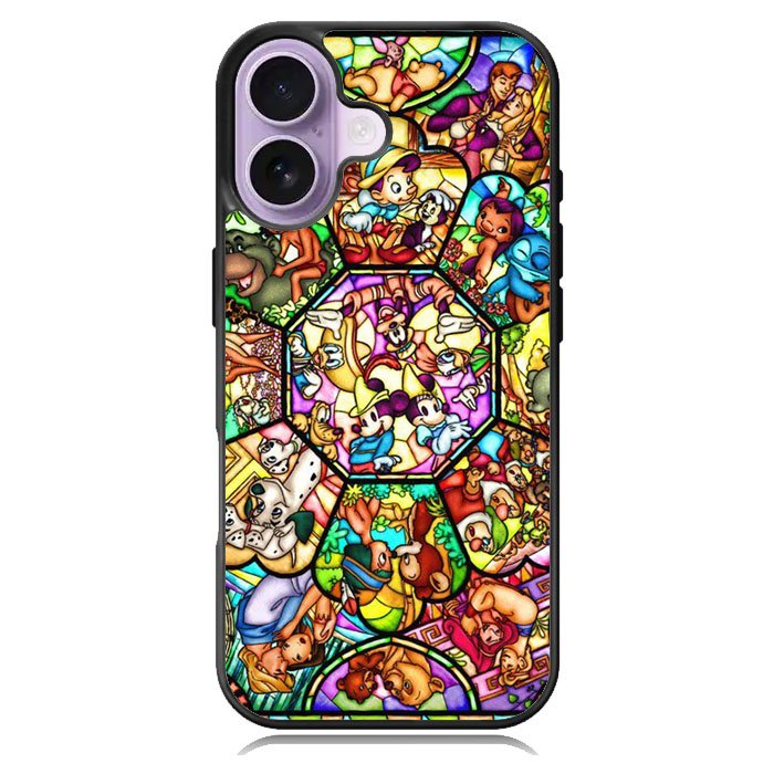 Disney characters stained glass iPhone 17 Case OV0358
