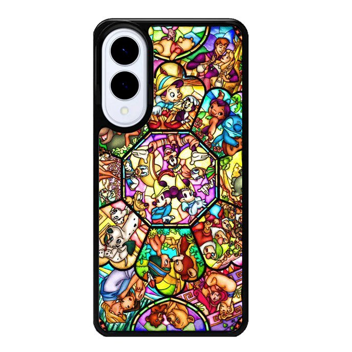 Disney characters stained glass Samsung Galaxy S25 Edge 5G Case OV0358