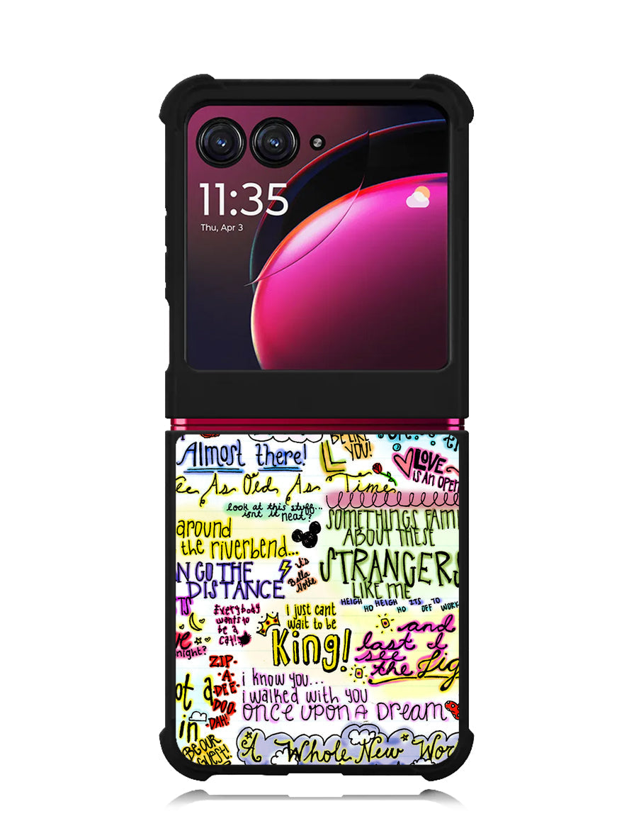 Disney Song Lyrics Motorola Moto Razr Plus 2023 , Moto Razr+ 2023 Case OV0362