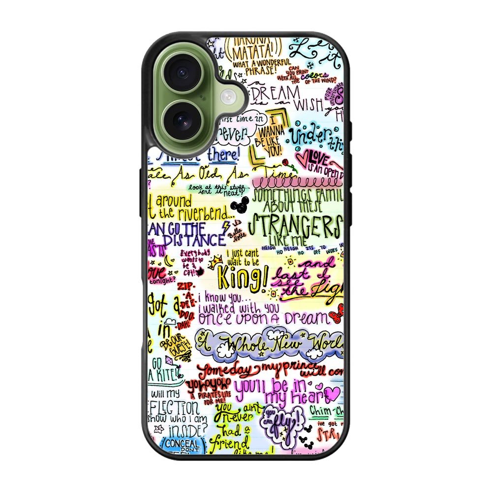 Disney Song Lyrics iPhone 17 Case QC0362