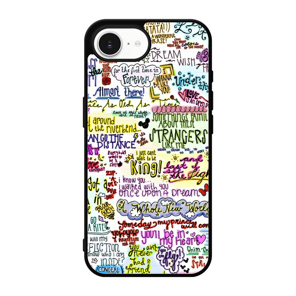 Disney Song Lyrics iPhone 17e Case QC0362
