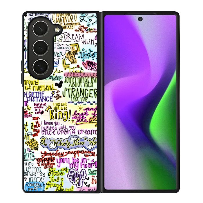Disney Song Lyrics Samsung Galaxy Z Fold 6 5G 2024 Case OV0362