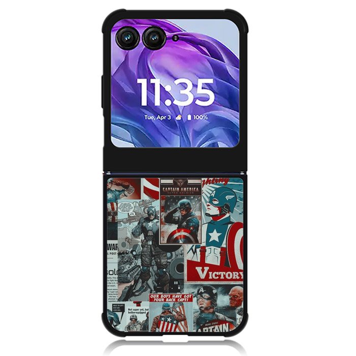 Captain America Collage Motorola Moto Razr Plus 2024 , Moto Razr+ 2024 Case OV5470