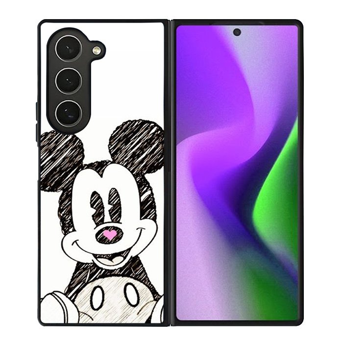 Mickey Mouse Hand Drawing Samsung Galaxy Z Fold 6 5G 2024 Case OV0066