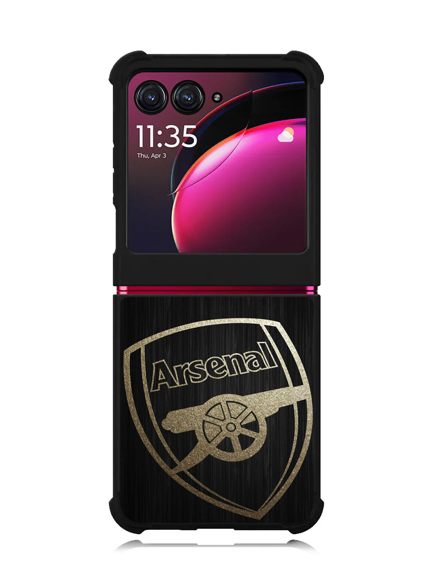 Arsenal Logo Gold 1st Motorola Moto Razr Plus 2023 , Moto Razr+ 2023 Case