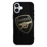 Arsenal Logo Gold 1st iPhone 16 Plus Case