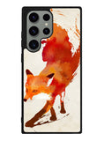 Watercolor art orange red fox animal Samsung Galaxy S23 Ultra 5G Case