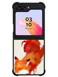 Watercolor art orange red fox animal Samsung Galaxy Z Flip 5 5G 2023 Case